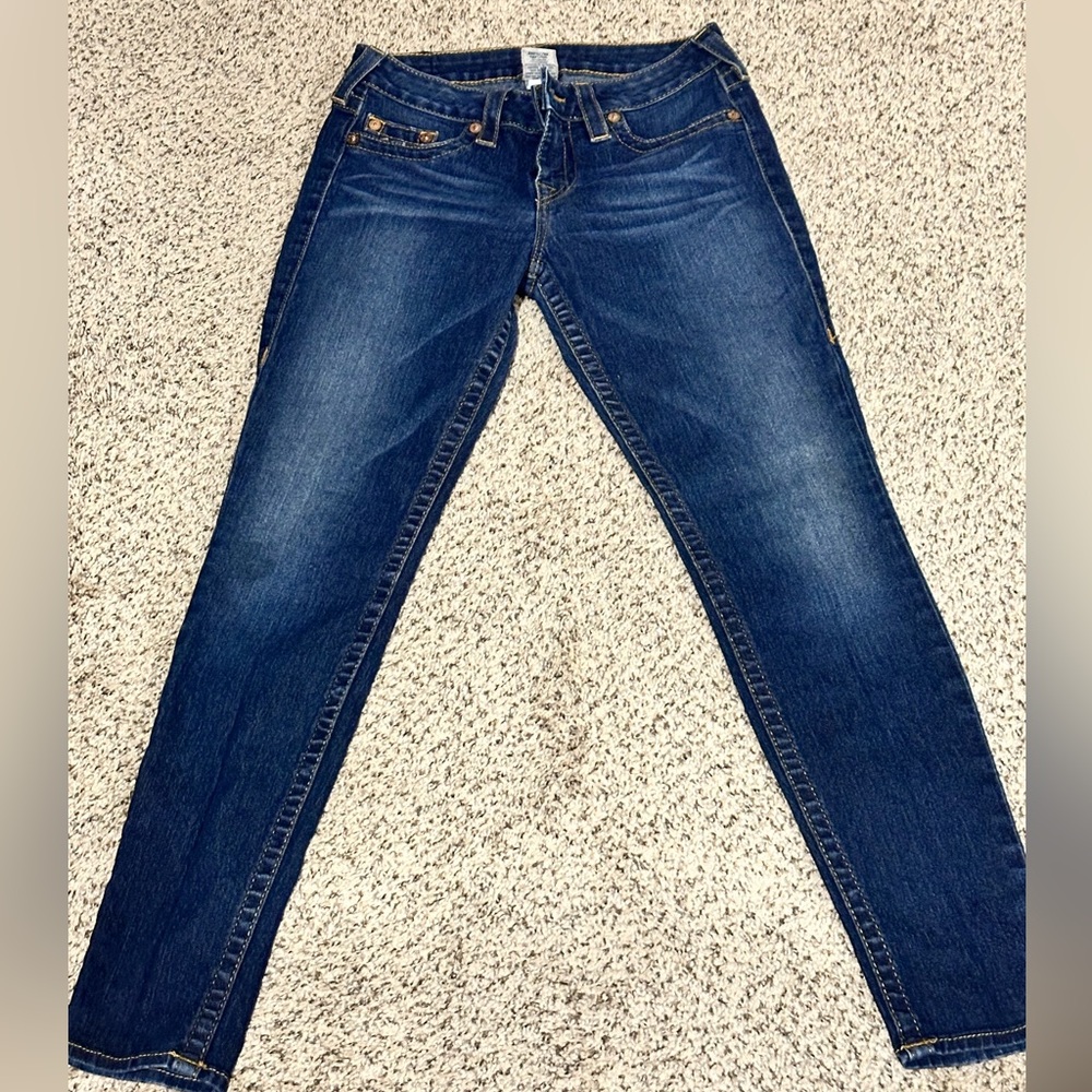True Religion High Rise Ankle Skinny Jegging